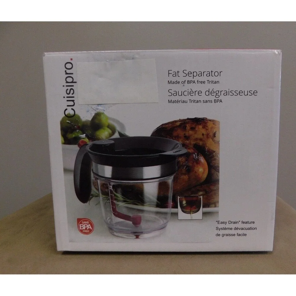 Cuisipro 4 Cup Fat Separator Easy Drain Brand New Open Box